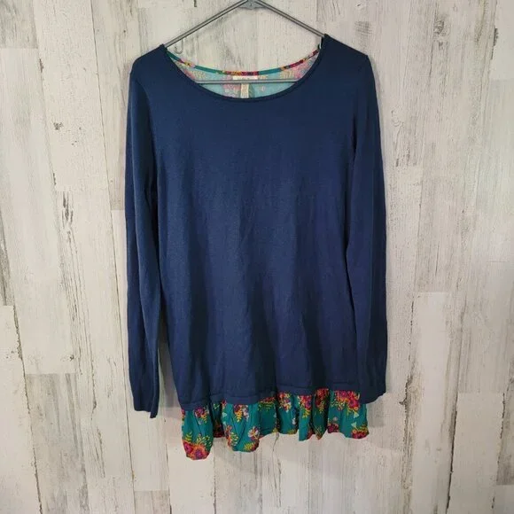 NWT Matilda Jane Twist and Shout Teal Floral Tunic Top - Picture 7 of 7